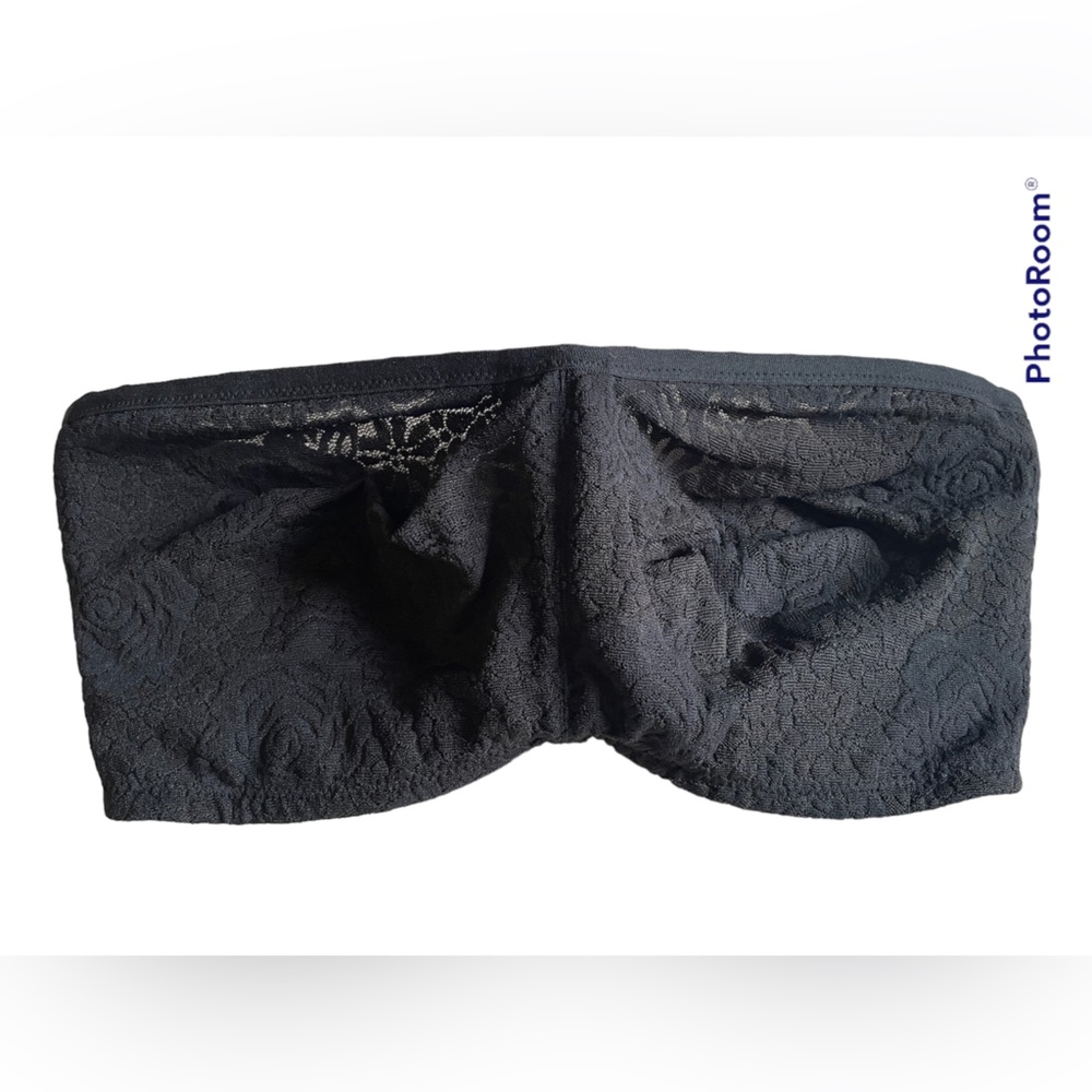 Wacoal Halo Strapless Lace Underwire Bandeau Bra, sz 34DDD Black - Brand New!